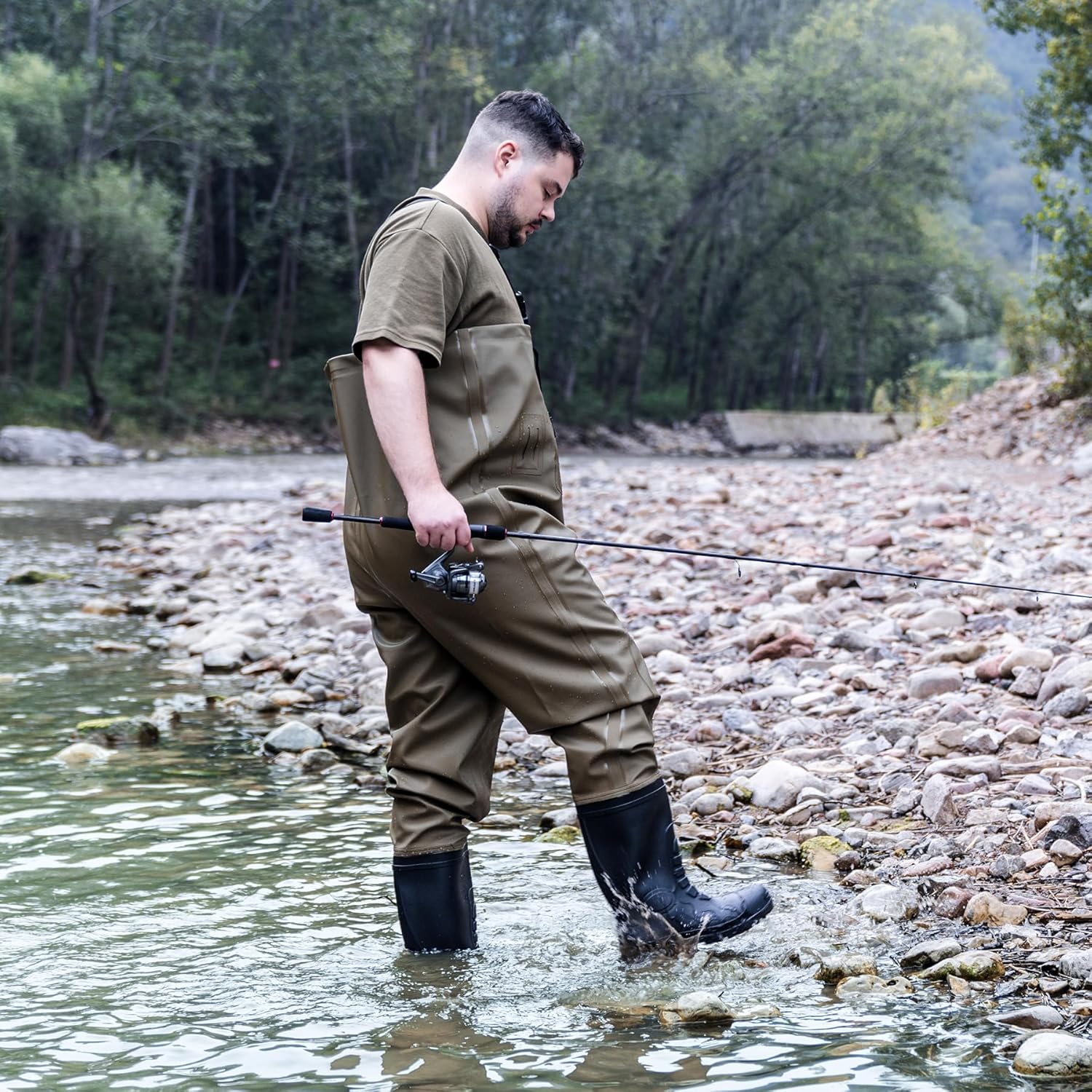 Fishing Waders for Men with Boots, Chest Waders, PVC Waterproof Waders for Hunting - Image 5